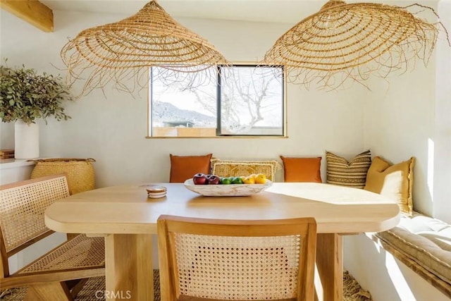 dining space featuring breakfast area