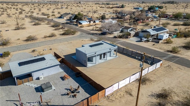 aerial view with a desert view