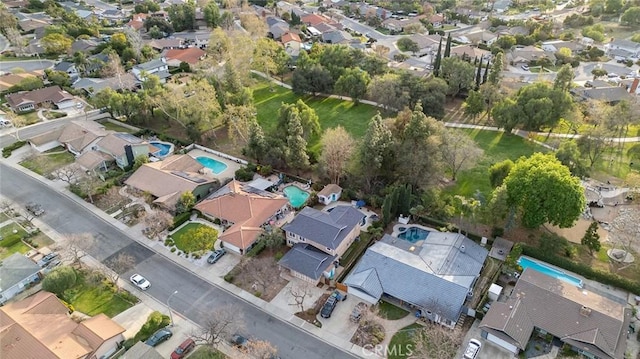 aerial view featuring a residential view