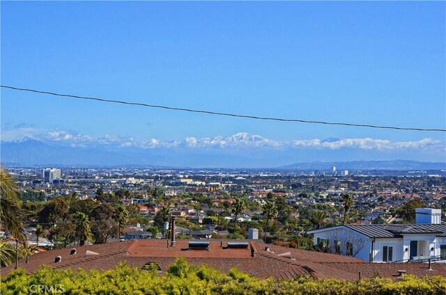 exterior space featuring a mountain view