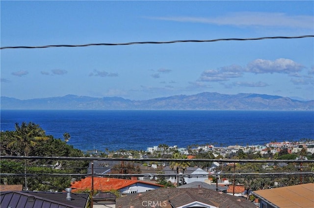 view of water feature with a mountain view