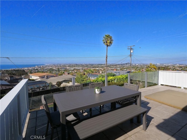 view of patio featuring outdoor dining space