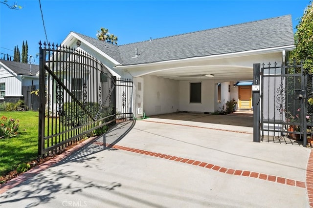 exterior space with a lawn and fence