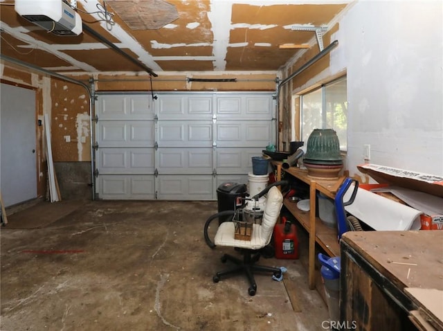 garage featuring a garage door opener