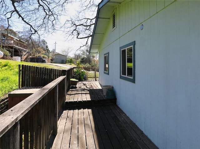 view of wooden terrace