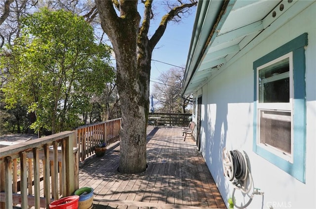 view of wooden deck