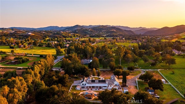 aerial view featuring a mountain view