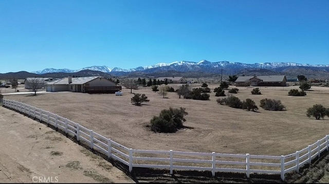 mountain view with a rural view