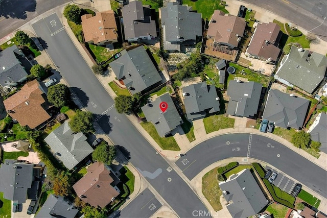 bird's eye view featuring a residential view