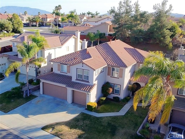 drone / aerial view with a residential view