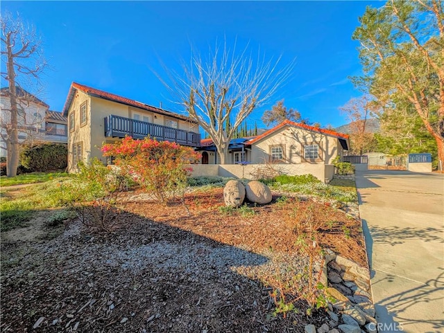 view of front of house with stucco siding