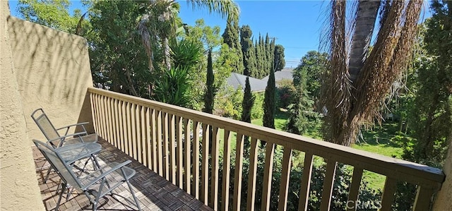 view of balcony