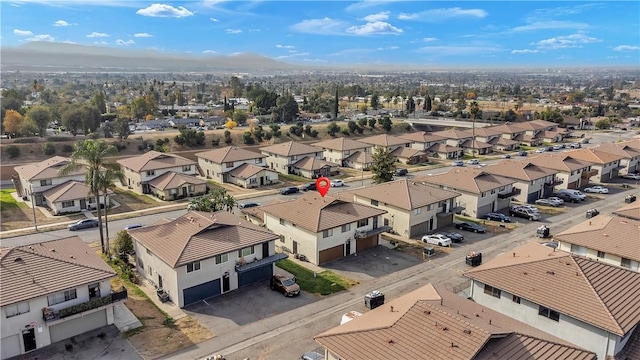 drone / aerial view with a residential view