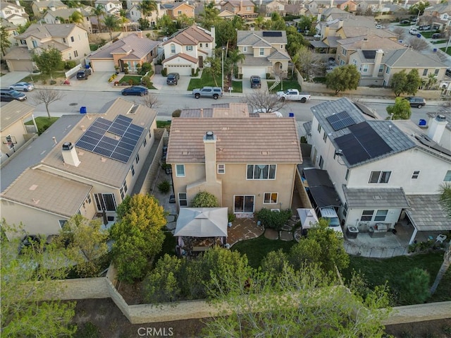 aerial view featuring a residential view