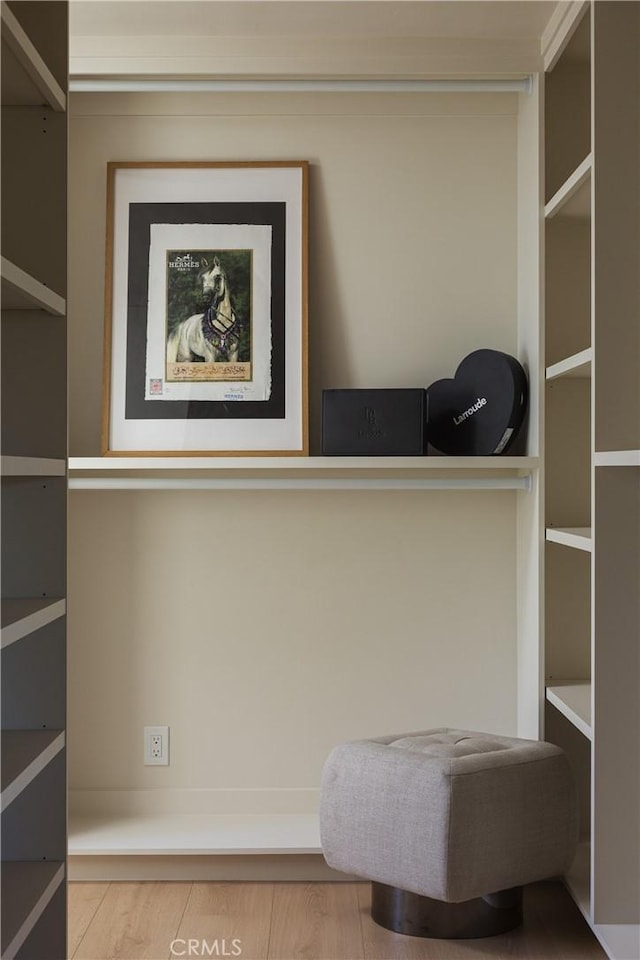 interior space featuring wood finished floors