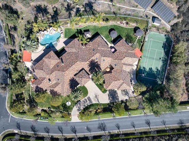 birds eye view of property