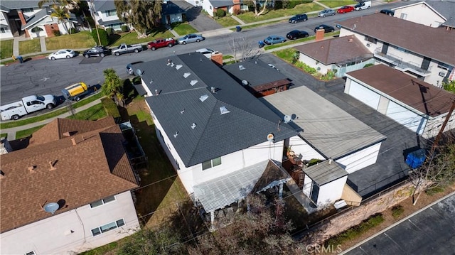 aerial view with a residential view