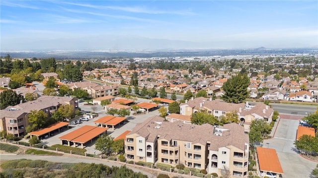 aerial view with a residential view