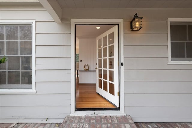 view of doorway to property