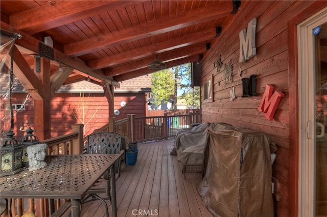 view of wooden terrace