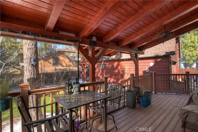 view of wooden terrace