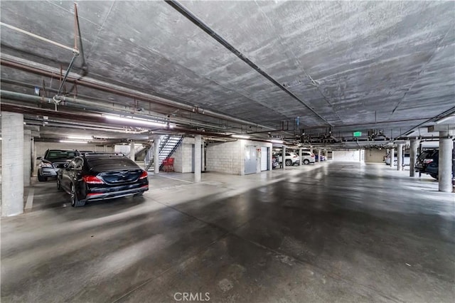 view of parking deck