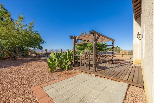 41445 Terrazzo Dr, Palmdale, CA 93551 - fenced backyard with a deck and a patio