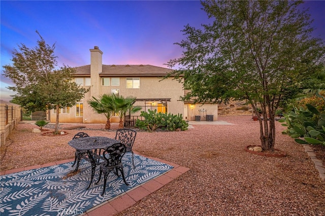 view of yard with a patio area and fence