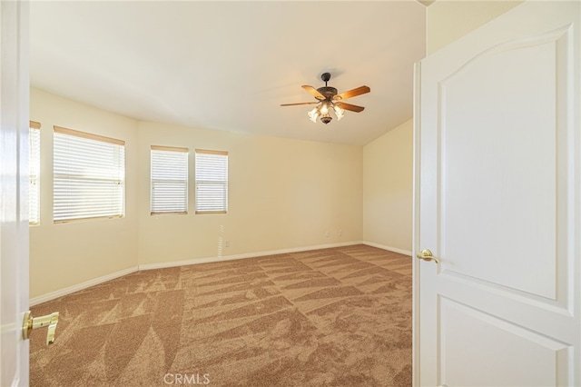41445 Terrazzo Dr, Palmdale, CA 93551 - unfurnished room with carpet flooring, a ceiling fan, and baseboards