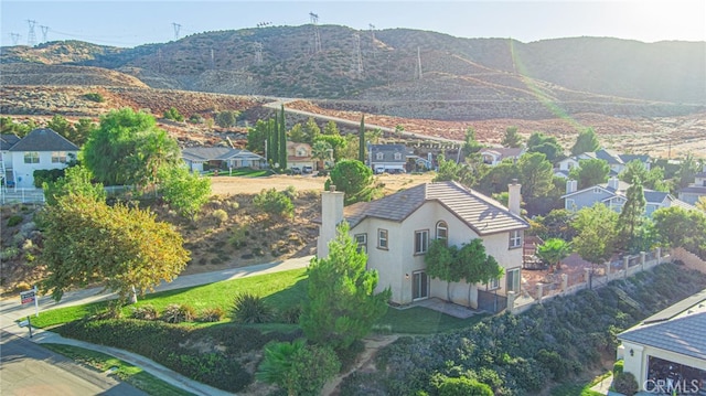 property view of mountains featuring a residential view