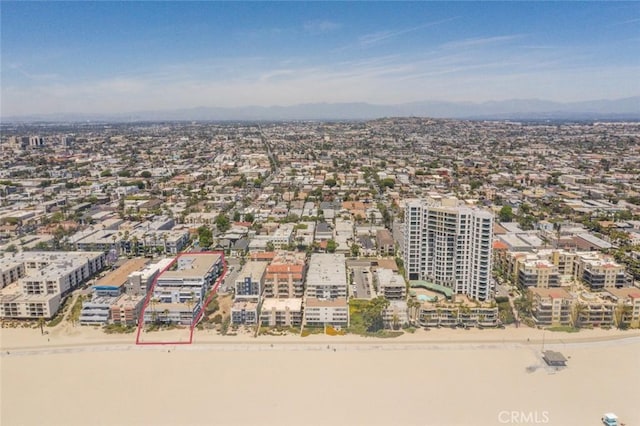 drone / aerial view with a city view