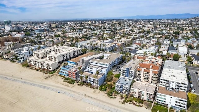 aerial view with a city view