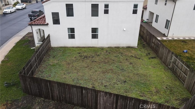 view of yard with fence private yard