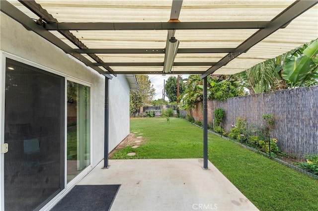 view of patio / terrace with a fenced backyard