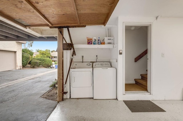 washroom featuring separate washer and dryer