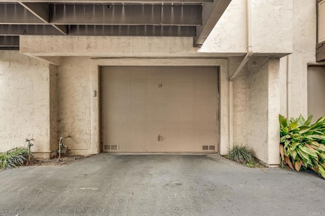 garage featuring visible vents