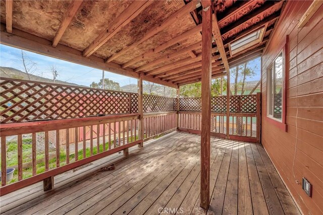6874 Frontage Rd, Lucerne, CA 95458 - view of wooden deck