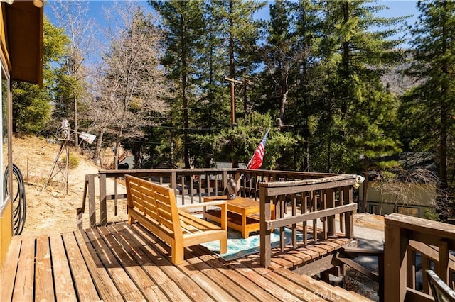 view of wooden terrace