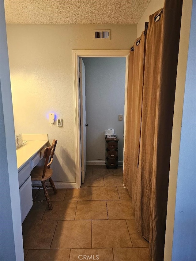 27865 Quincy St, Castaic, CA 91384 - full bath featuring a textured ceiling, vanity, and tile patterned flooring