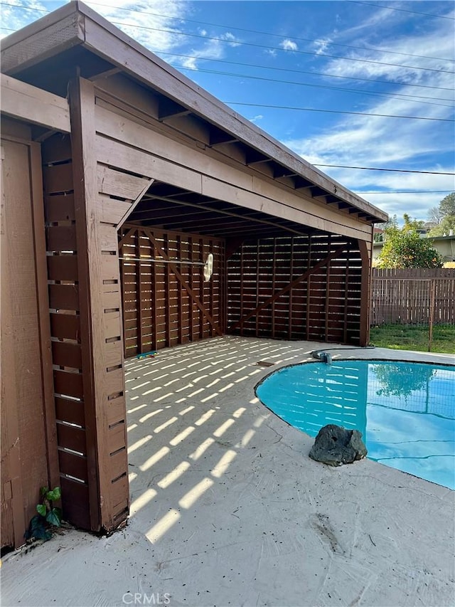 view of pool featuring fence and a fenced in pool