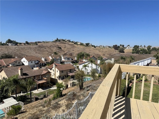 balcony featuring a residential view