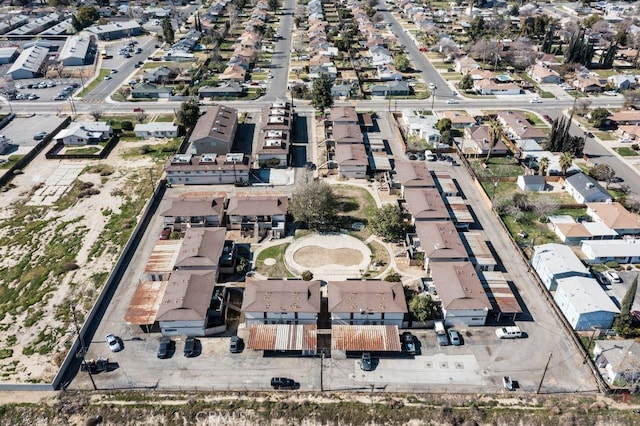 drone / aerial view with a residential view