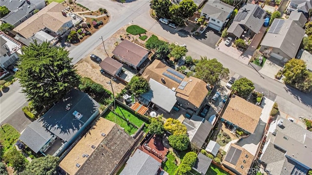 aerial view with a residential view