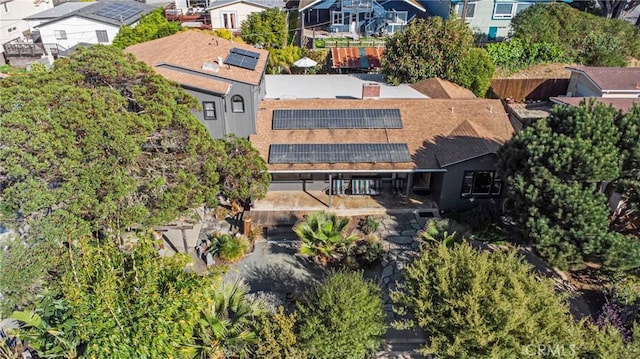 aerial view featuring a residential view