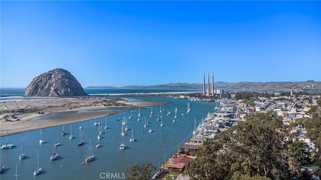 property view of water with a mountain view