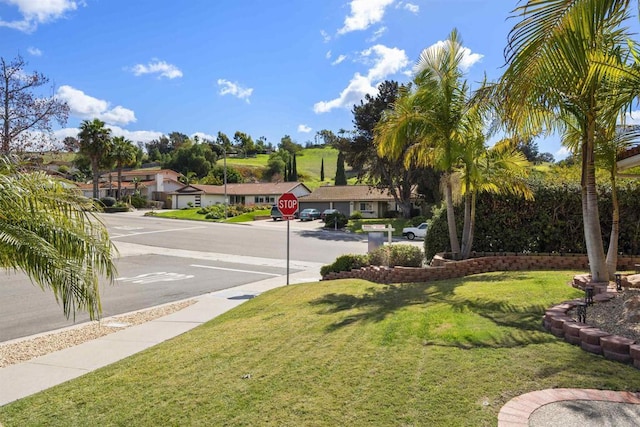 view of yard with a residential view