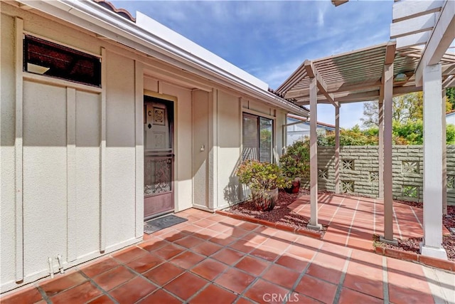 view of patio / terrace with fence