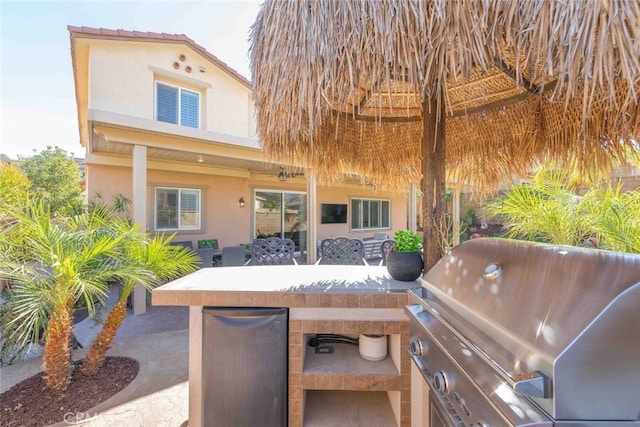 25499 Foxglove Ln, Corona, CA 92883 - view of patio with grilling area and exterior kitchen