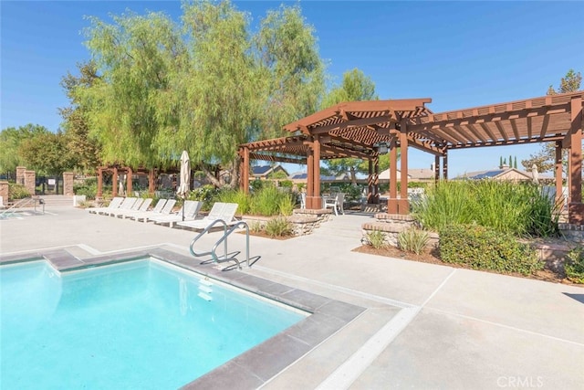 25499 Foxglove Ln, Corona, CA 92883 - community pool featuring a pergola and a patio area
