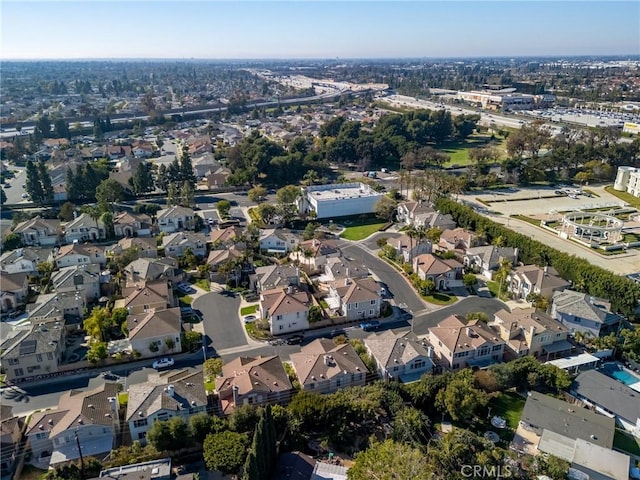 aerial view featuring a residential view